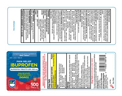 601R Rite Aid Ibuprofen 200mg round (brown) bottle label 500s
